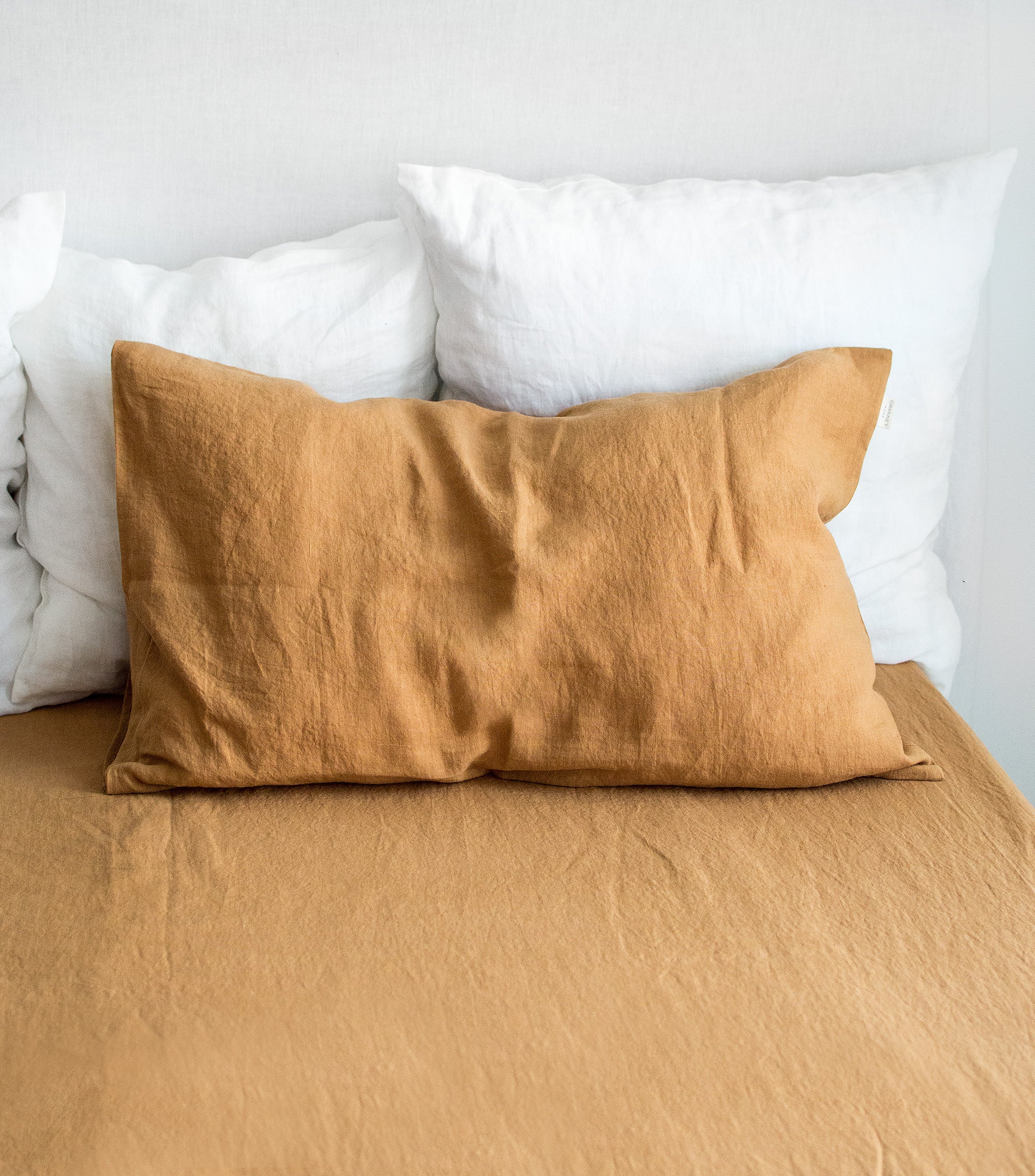 Linen Pillowcase in Peanut