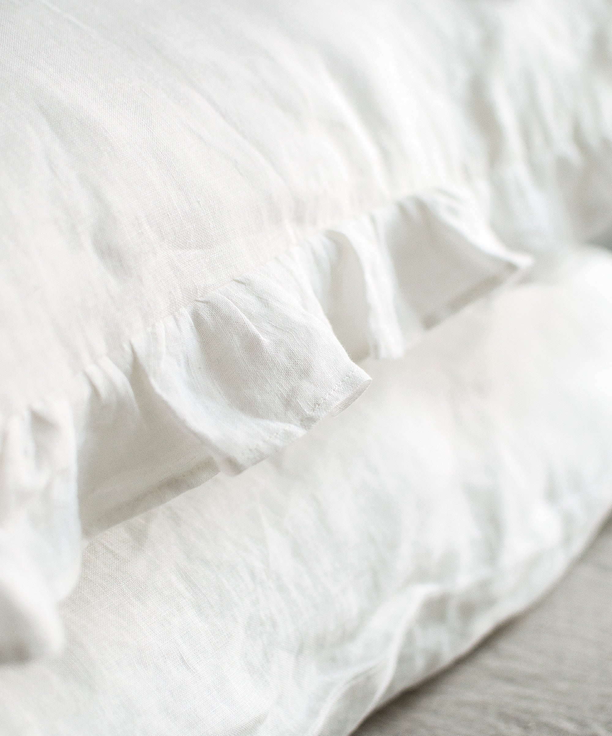 Ruffled Linen Pillowcase