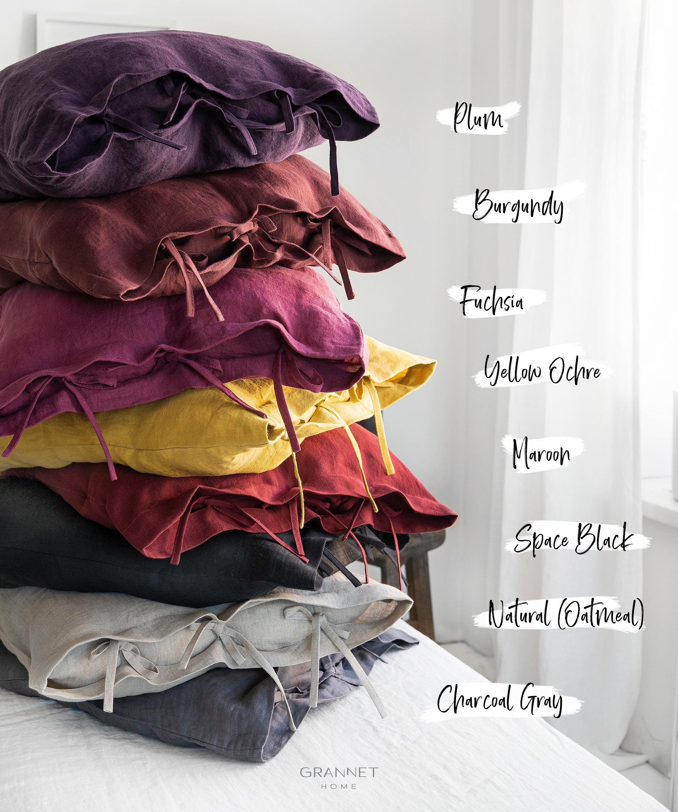 Linen Pillowcase with Ties