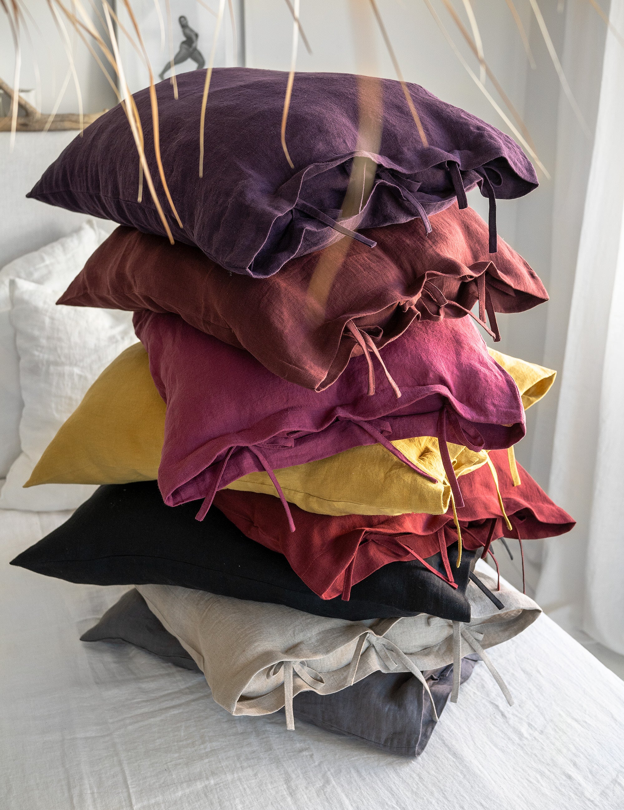 Linen Pillowcase with Ties