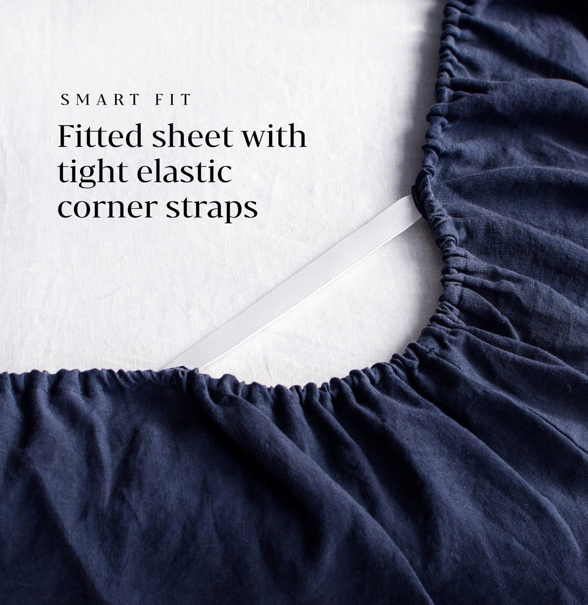 Linen Sheet Set in Midnight Blue