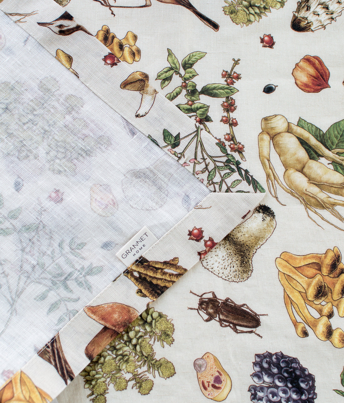 Linen Table Runner in Mushroom