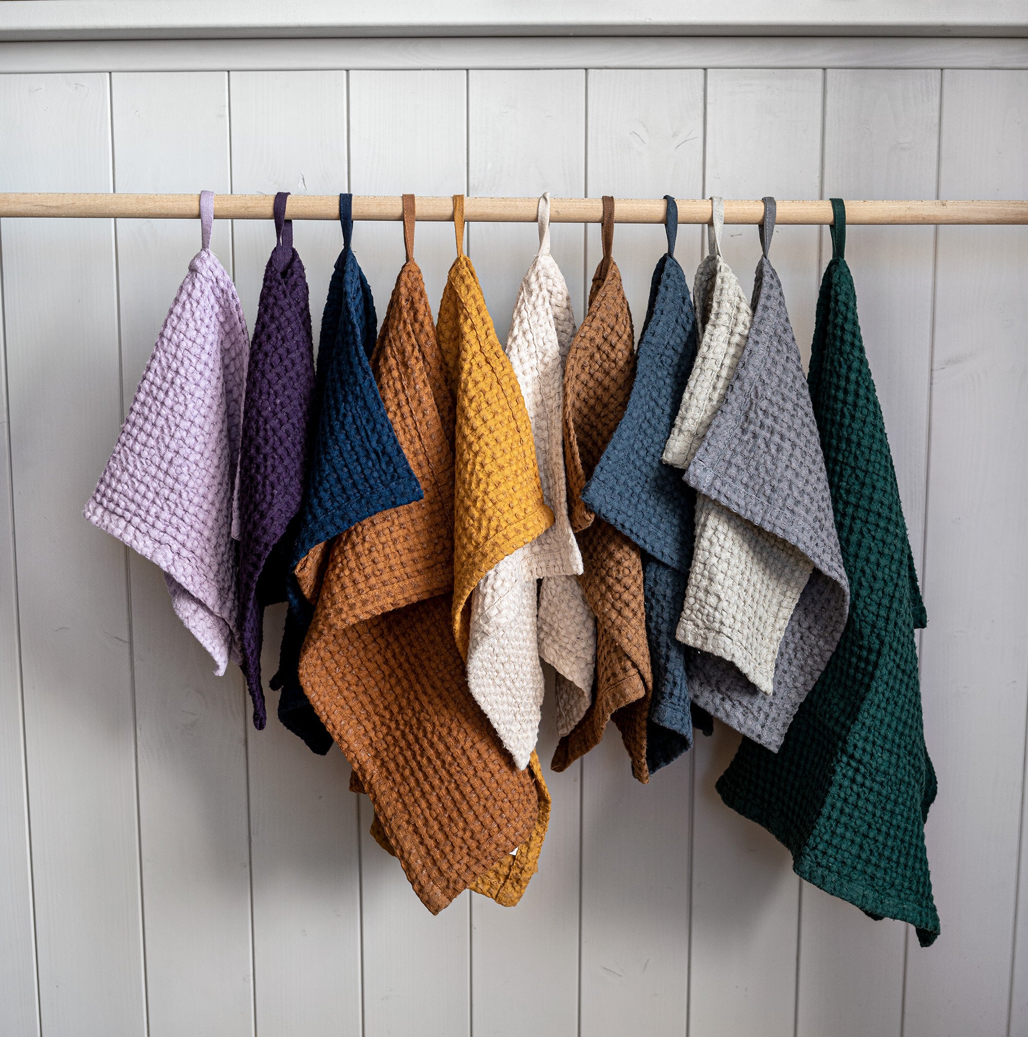 Linen Waffle Bath Towel in Cinnamon