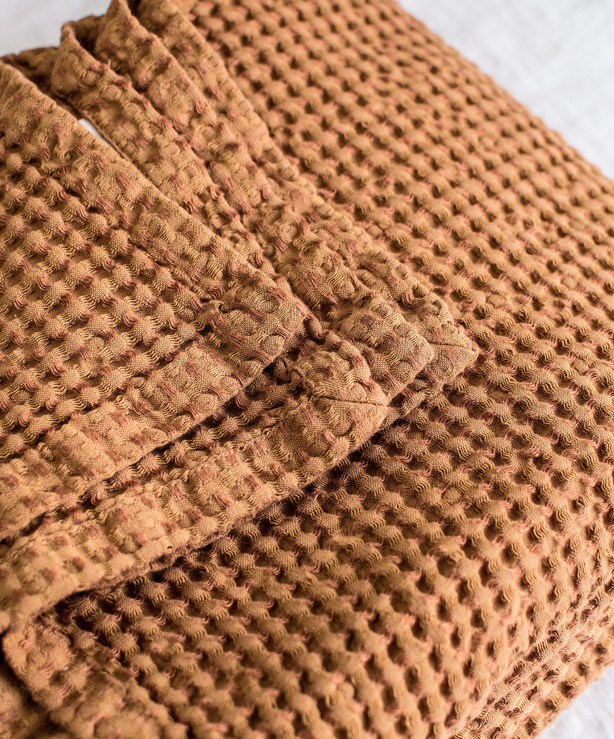 Waffle Blanket in Cinnamon