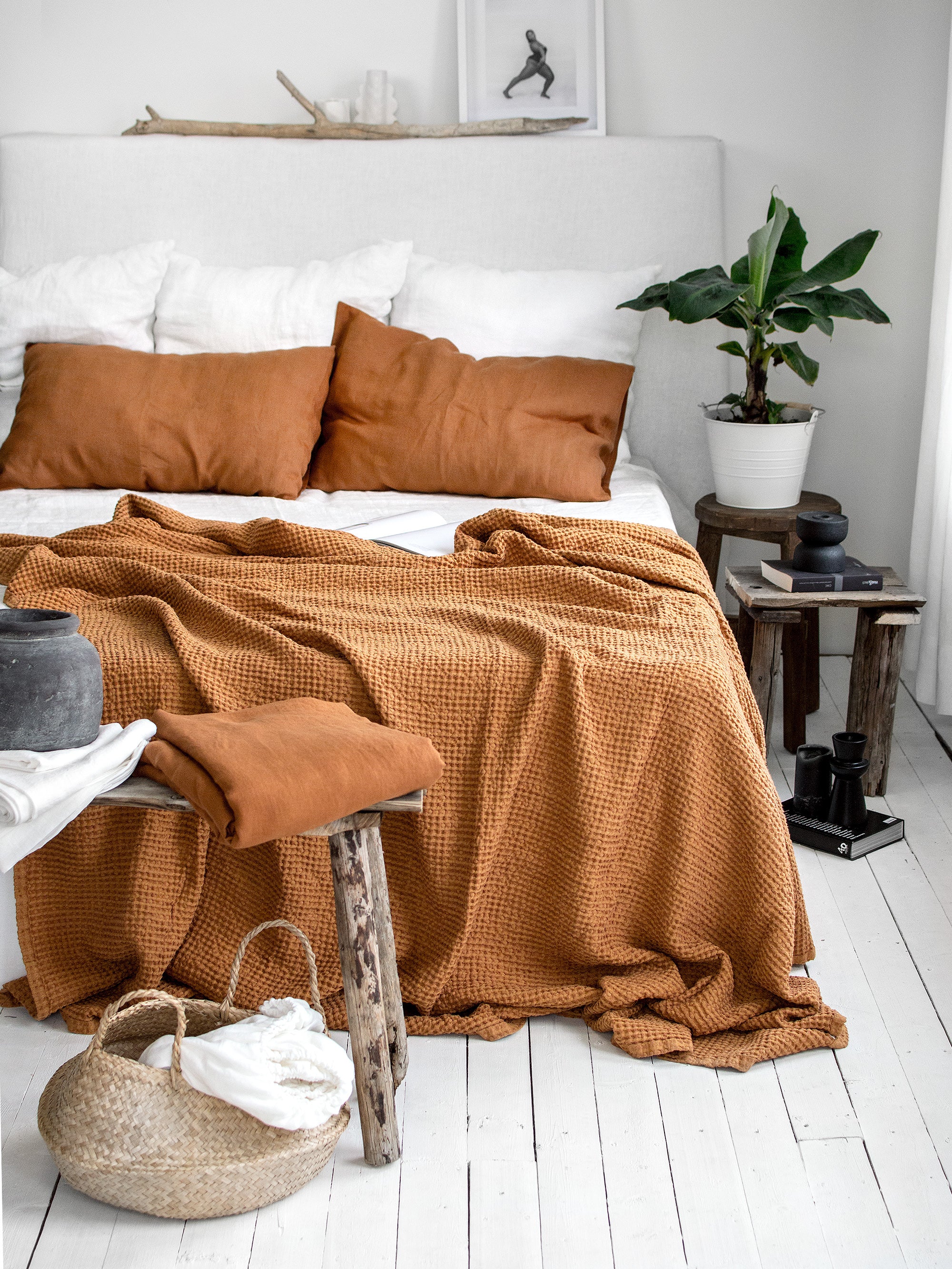 Linen Pillowcase in Cinnamon