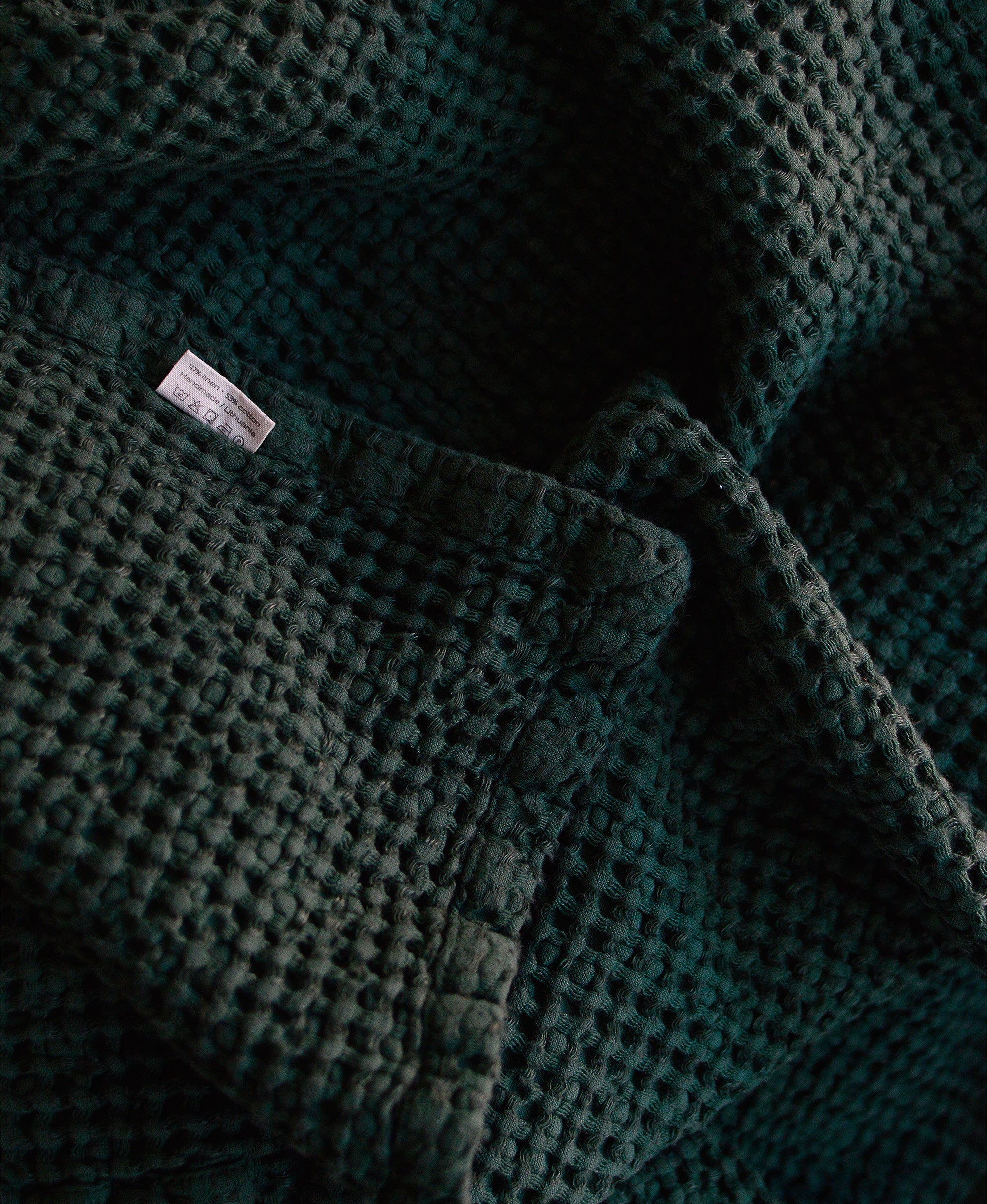 Waffle Blanket in Jungle Green