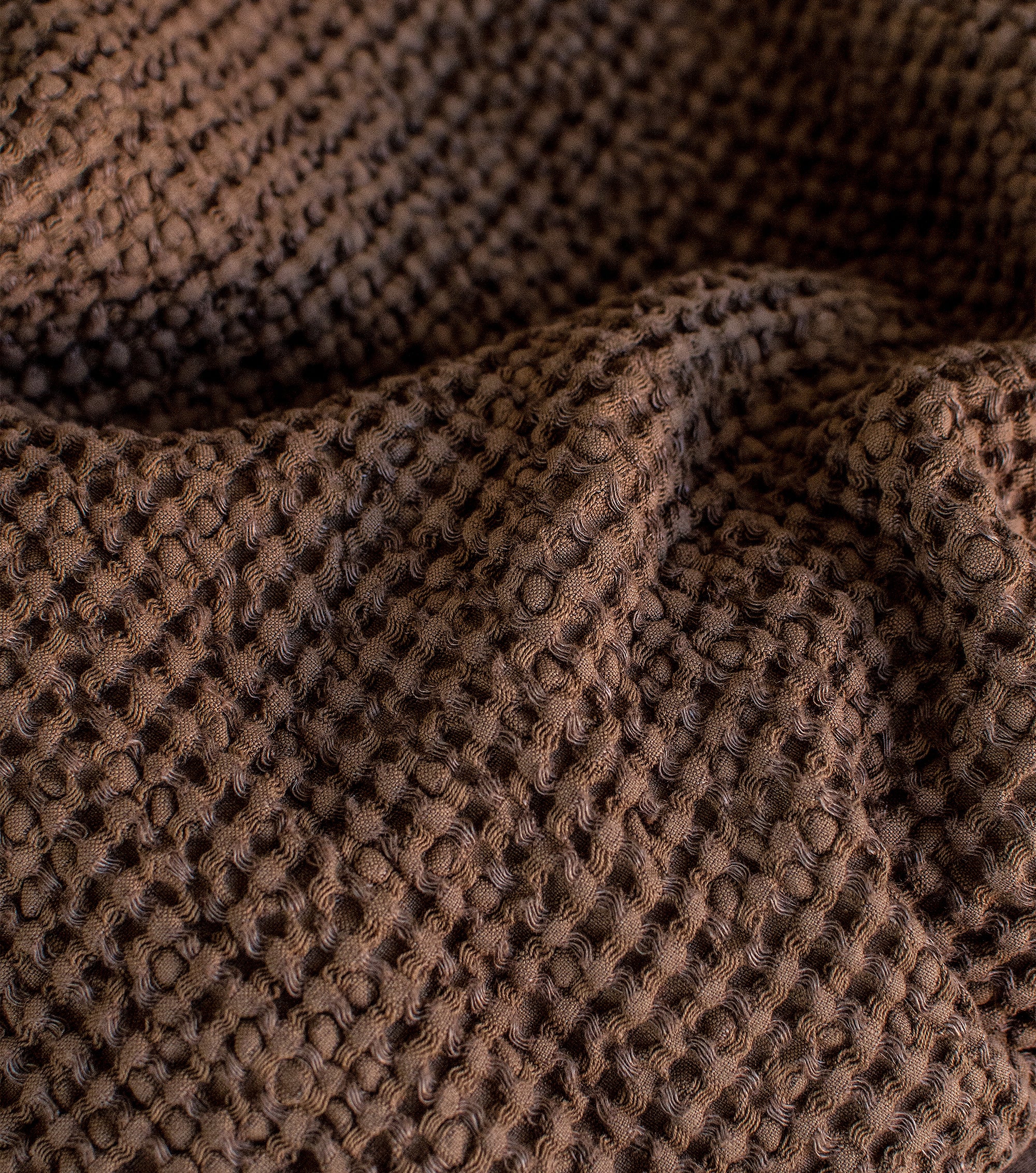 Waffle Blanket in Walnut