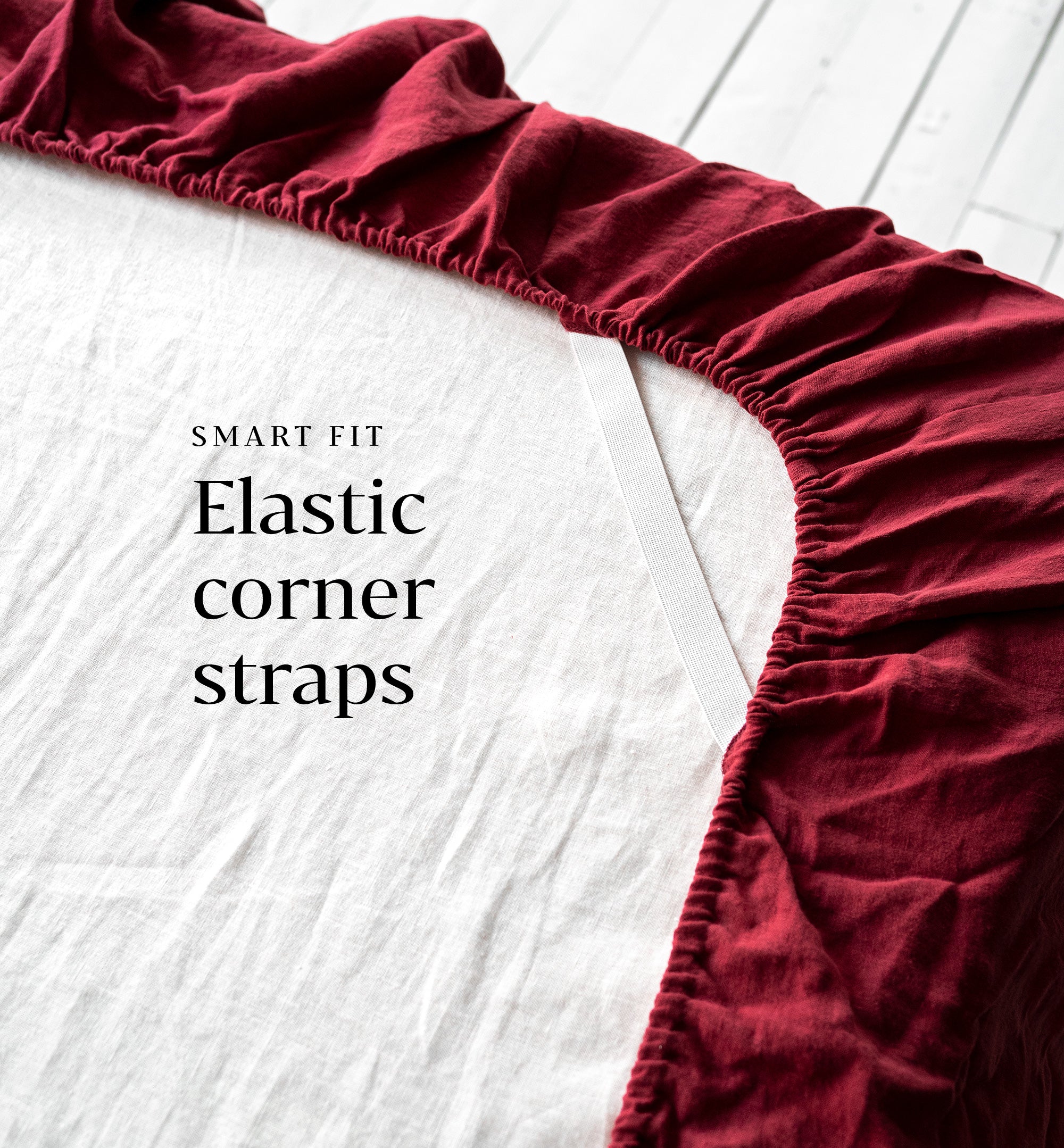 Linen Sheet Set in Maroon