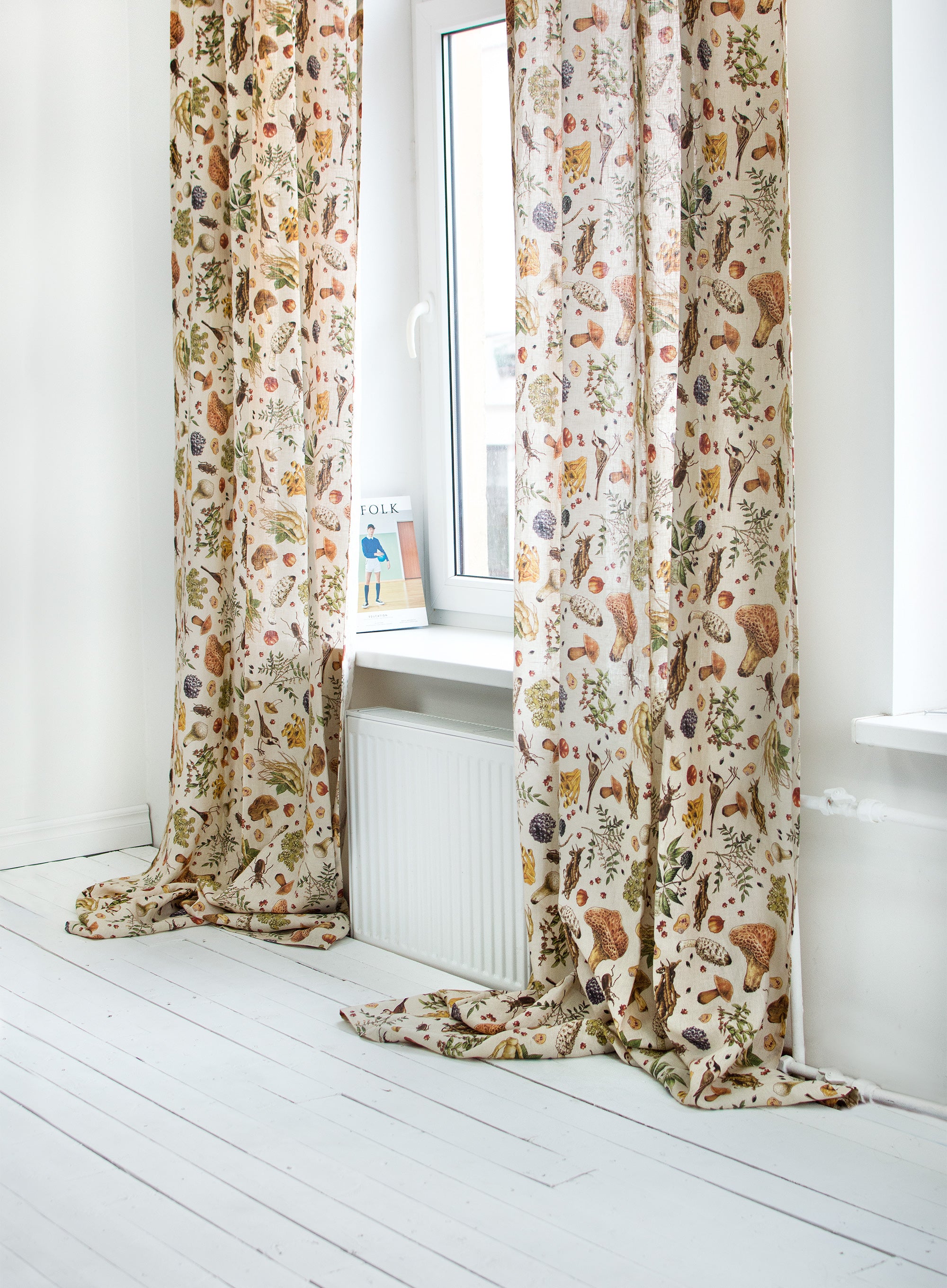 Linen Curtains in Mushroom