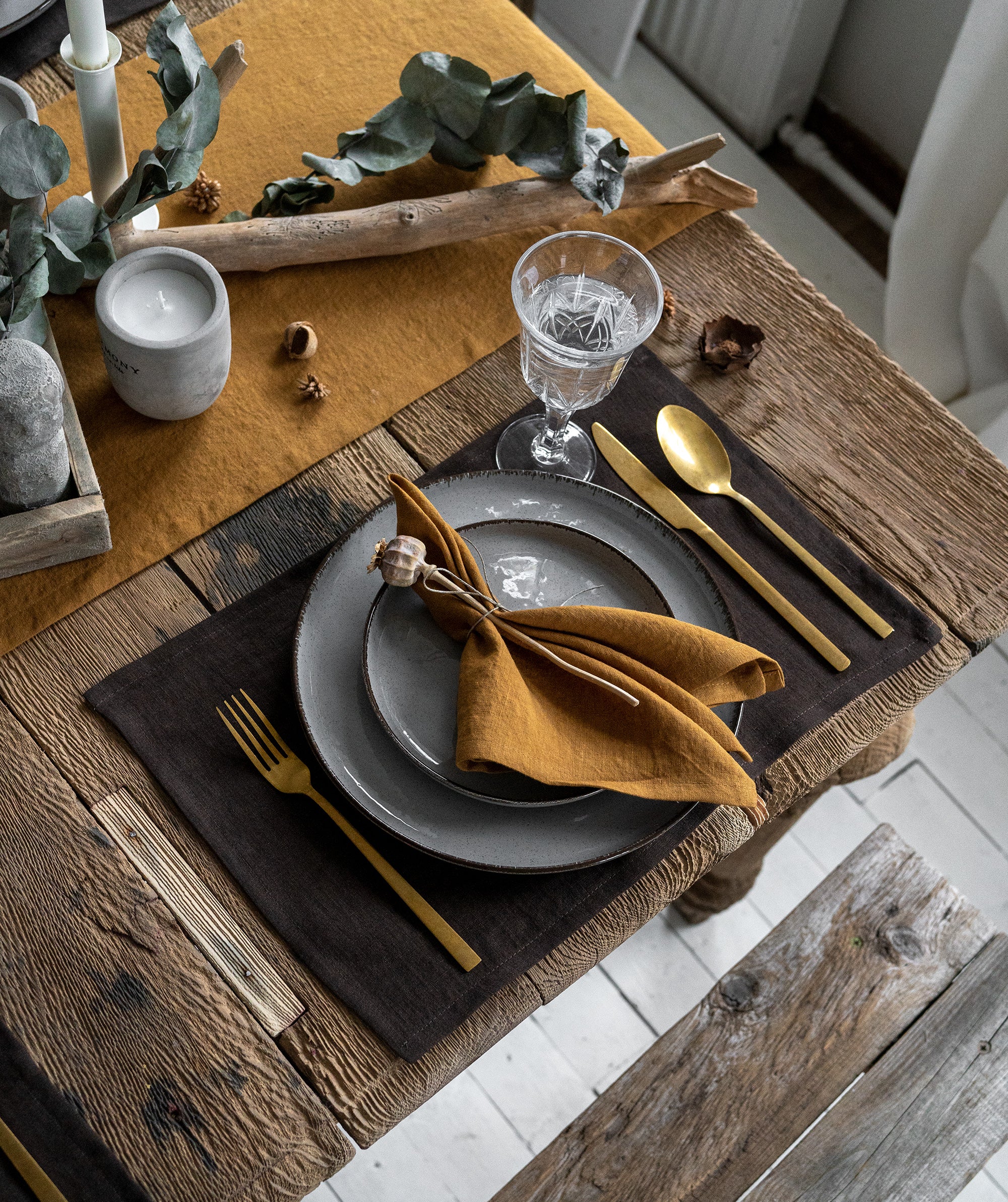 Linen Napkin in Mustard