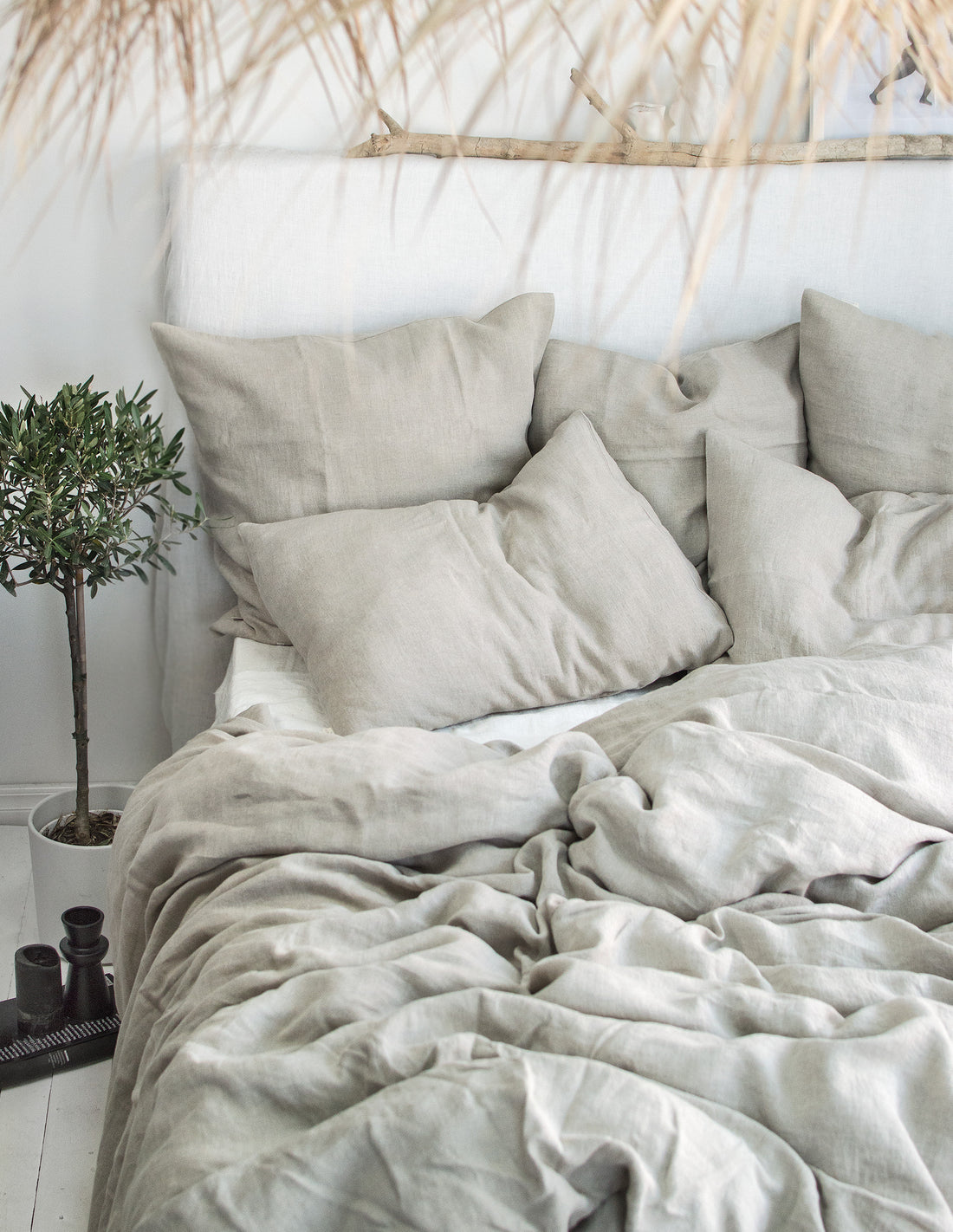 Linen Duvet Cover in Natural (Oatmeal)