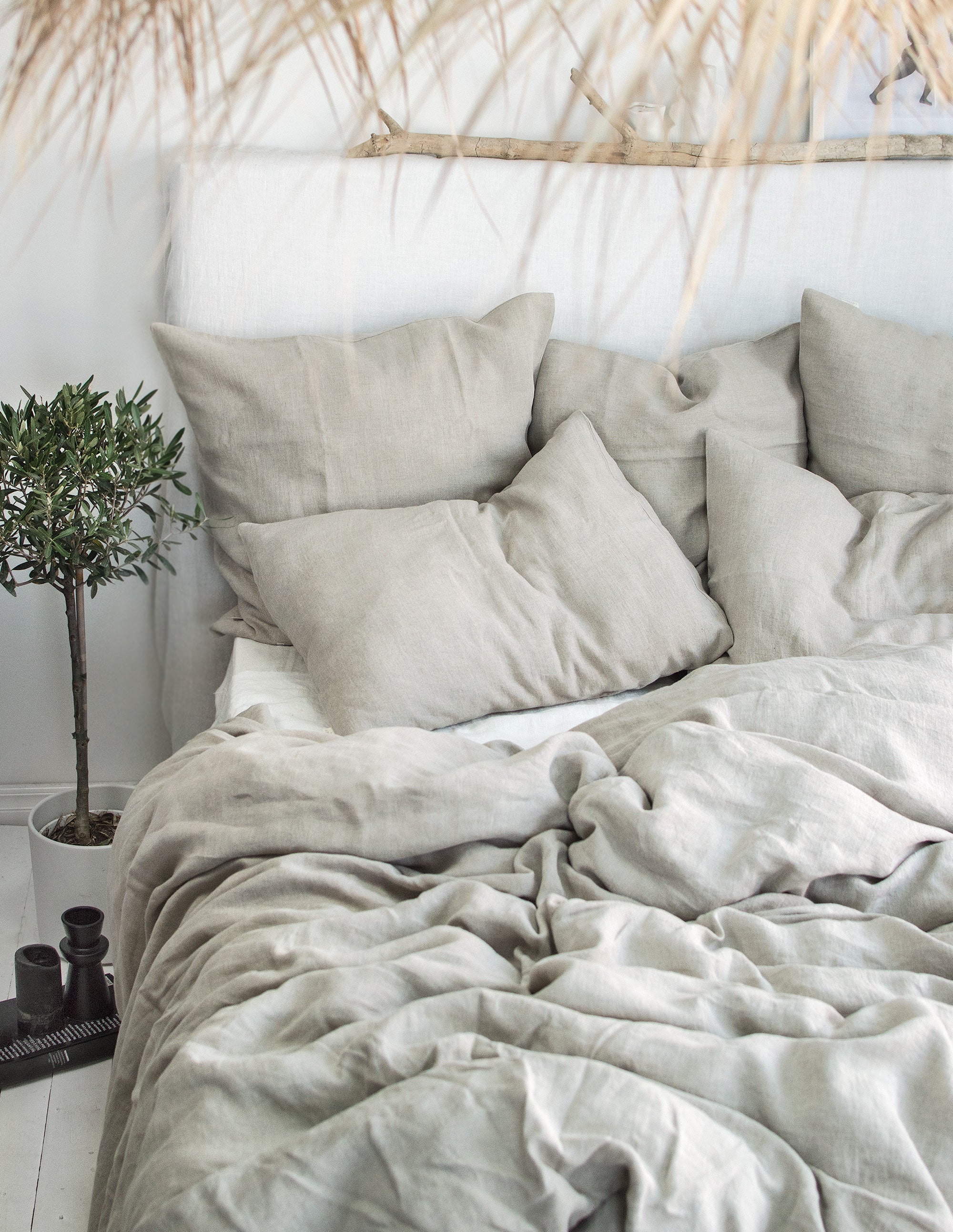 Linen Duvet Cover in Natural (Oatmeal)