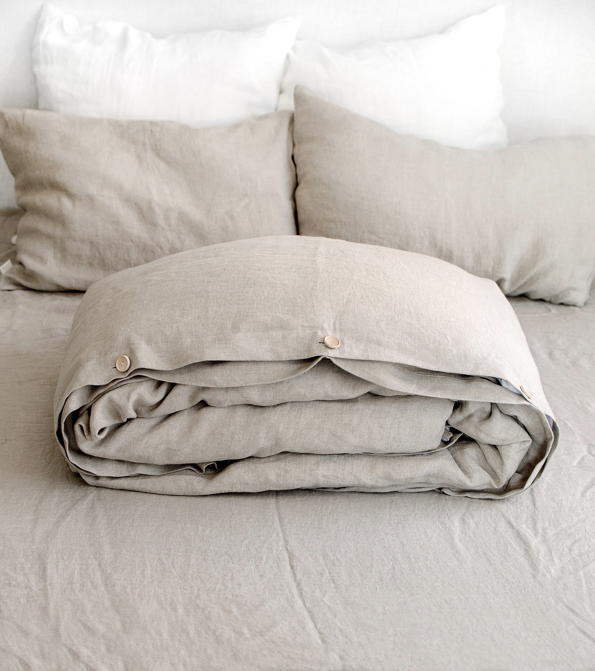 Linen Duvet Cover in Natural (Oatmeal)