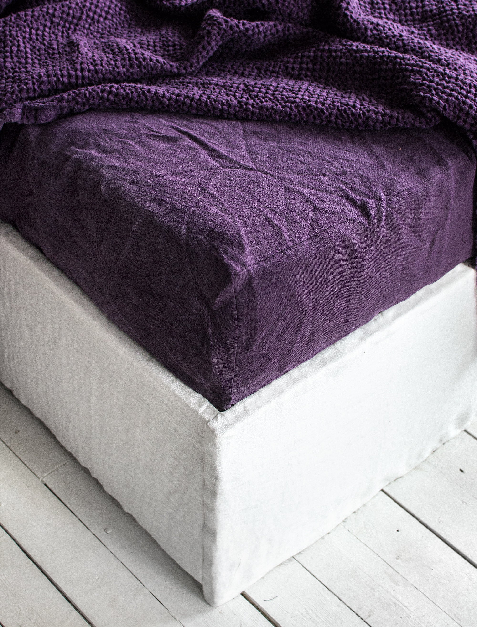 Linen Sheet Set in Plum