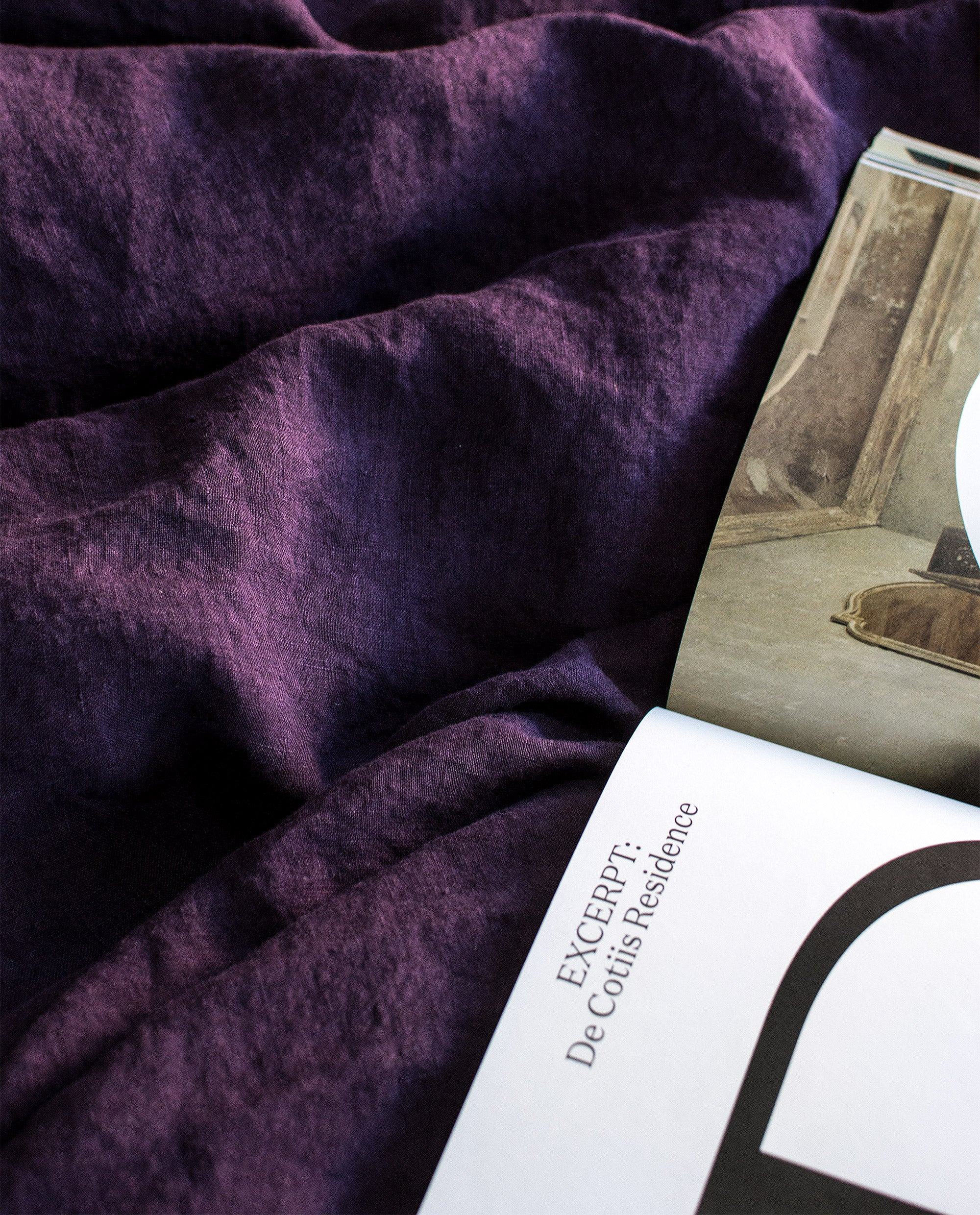 Linen Sheet Set in Plum