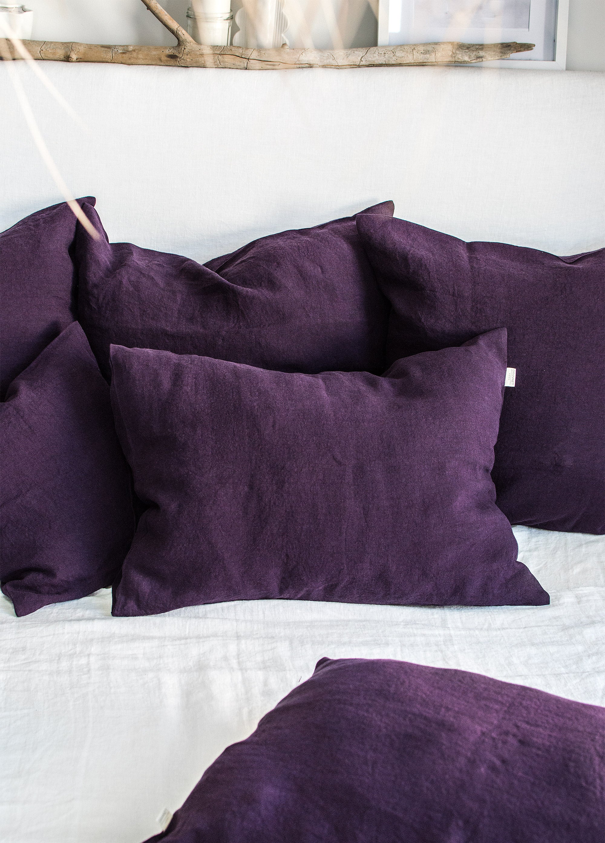 Linen Pillowcase in Plum