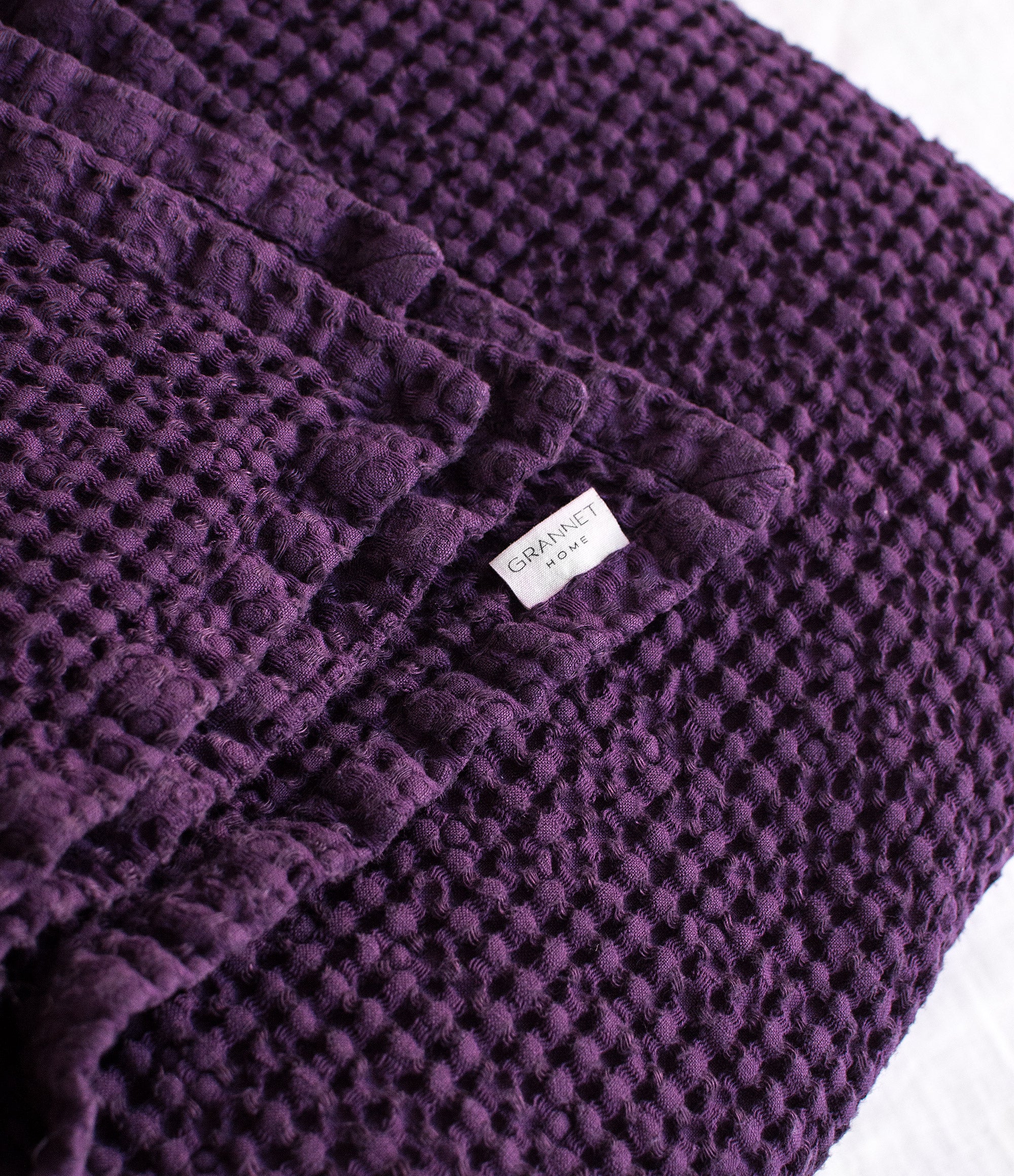 Waffle Blanket in Plum