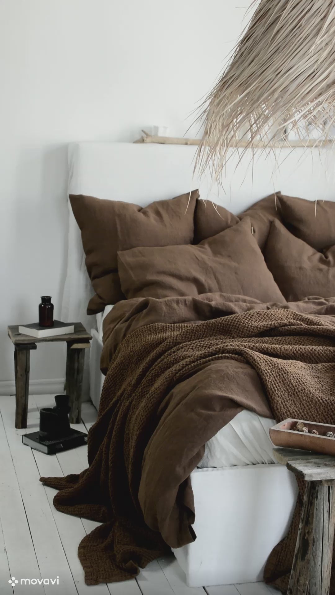Linen Sheet Set in Walnut