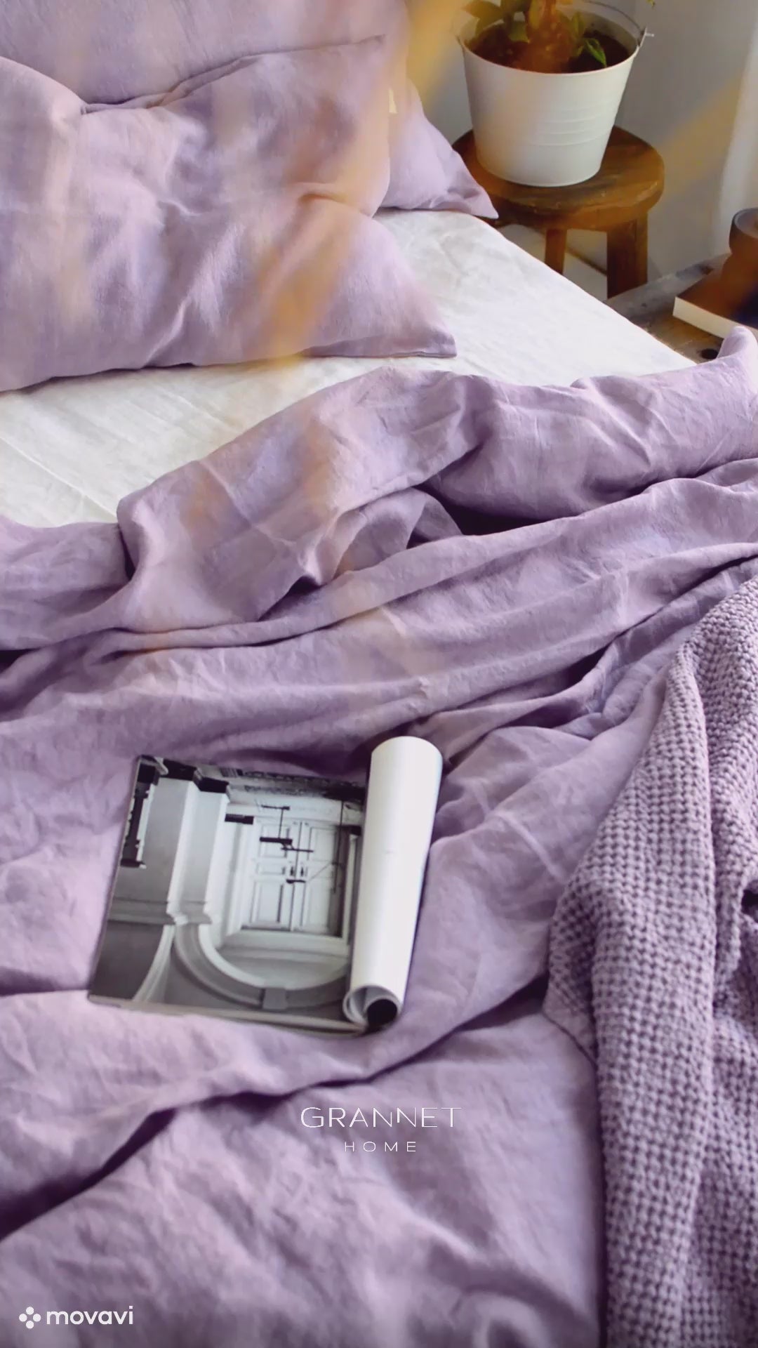 Linen Flat Sheet in Lavender