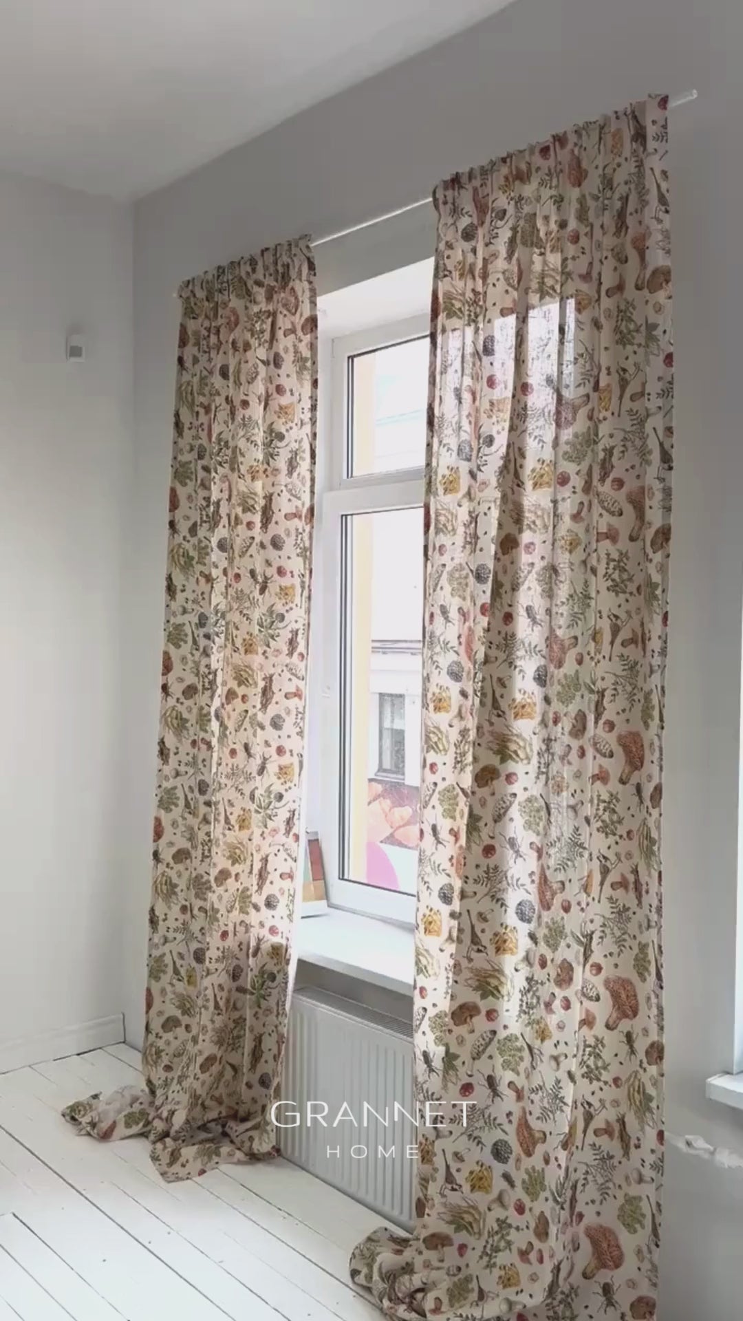 Linen Curtains in Mushroom