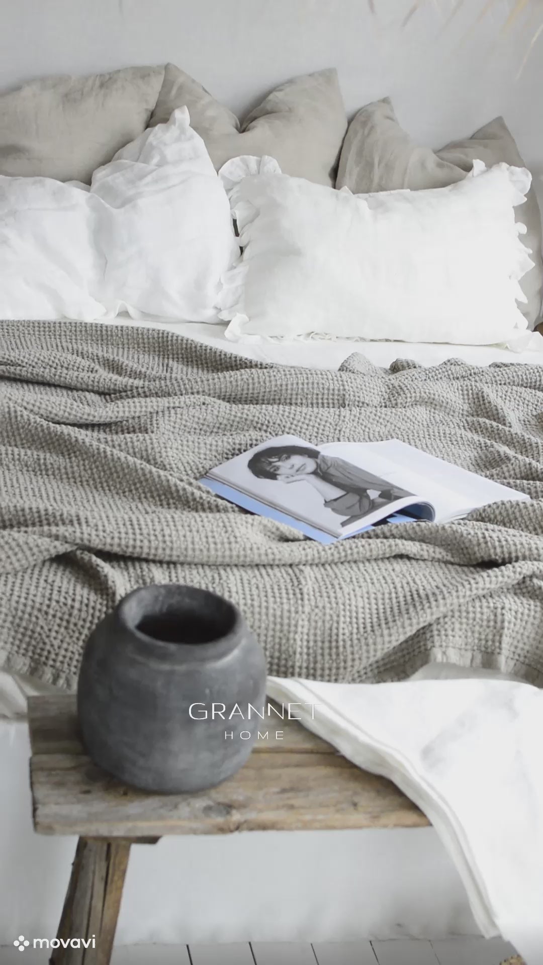 Waffle Blanket in Natural (Oatmeal)