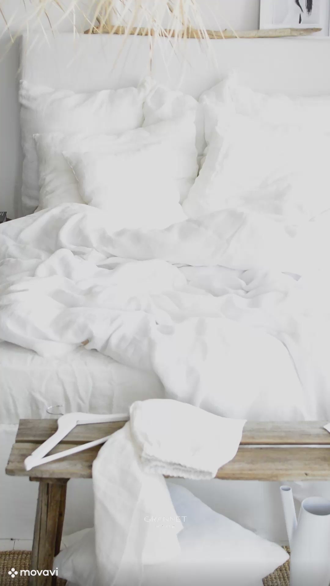 Linen Duvet Cover in Milky White