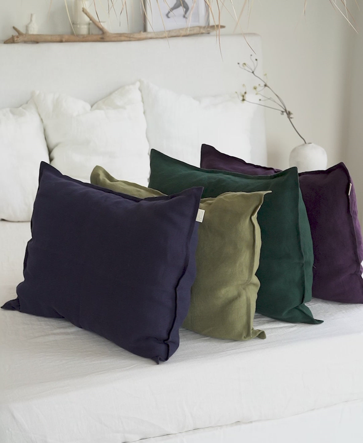 Linen Pillowcase with Minimalistic Border