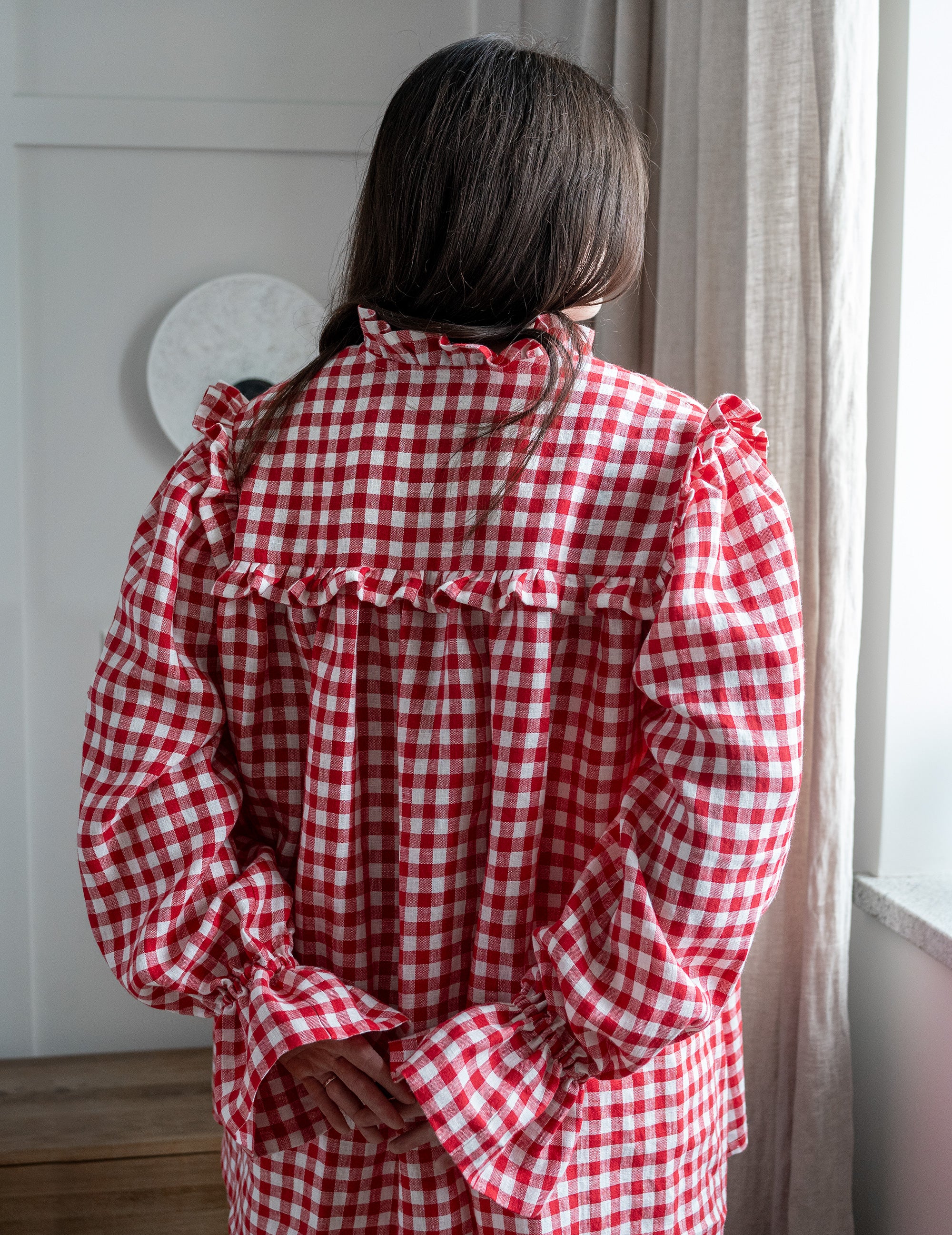 Pajama set CARLA in Red Gingham