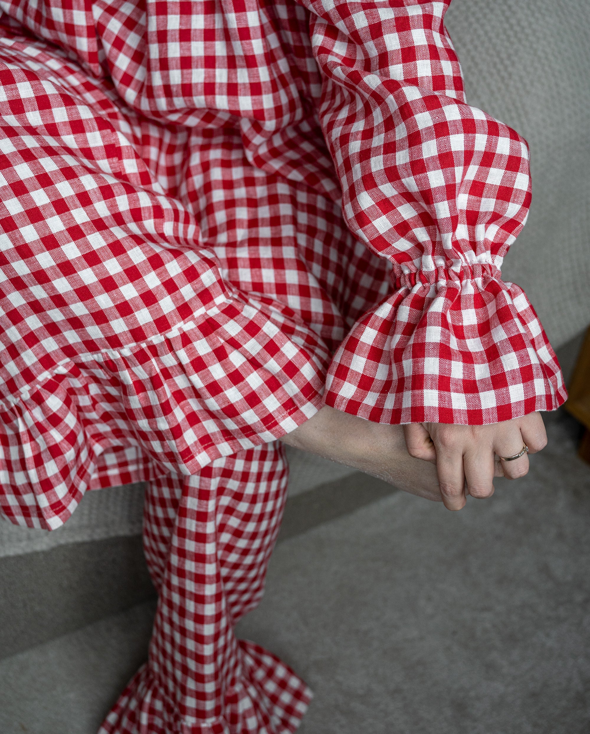 Pajama set CARLA in Red Gingham
