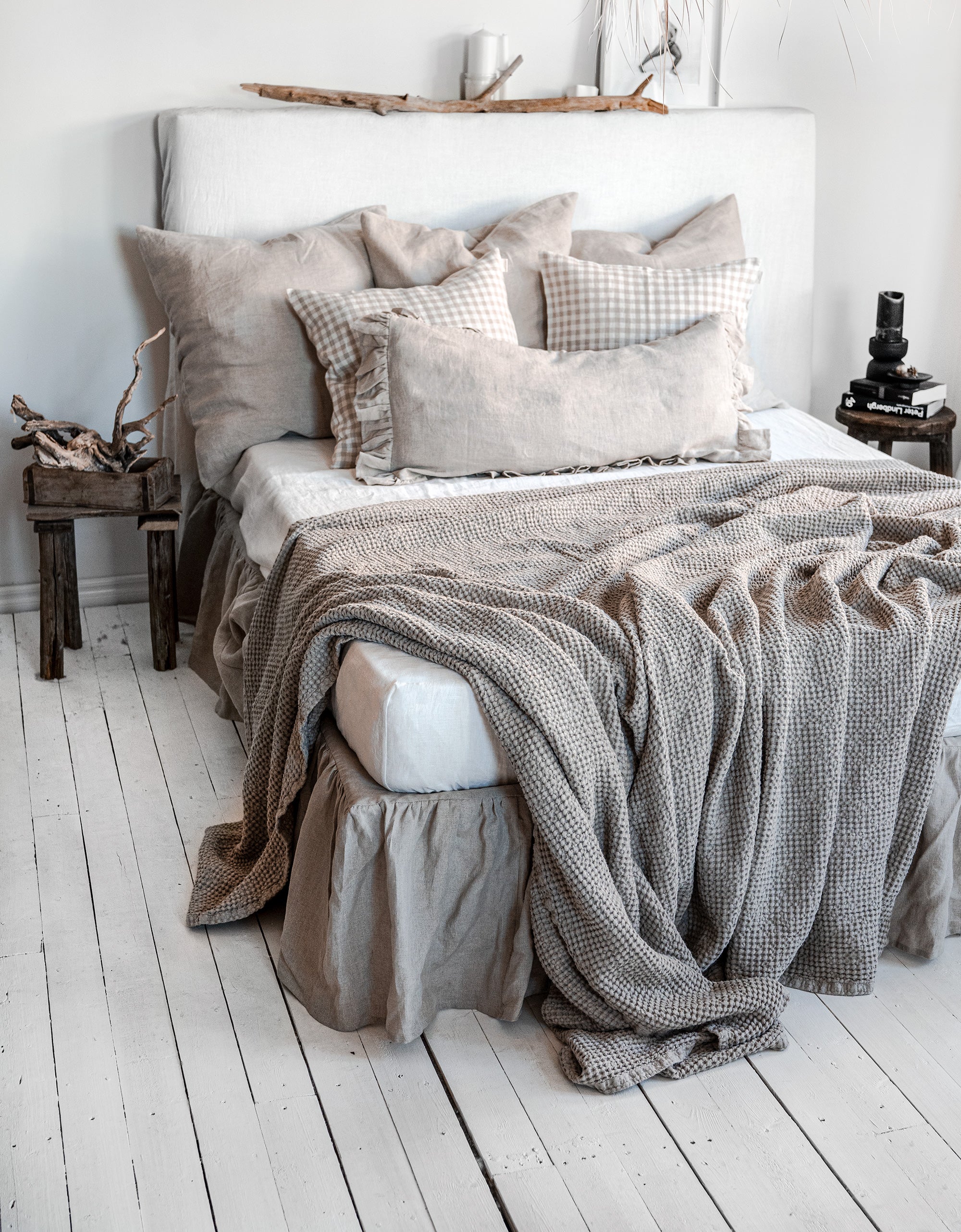 Waffle Blanket in Natural (Oatmeal)