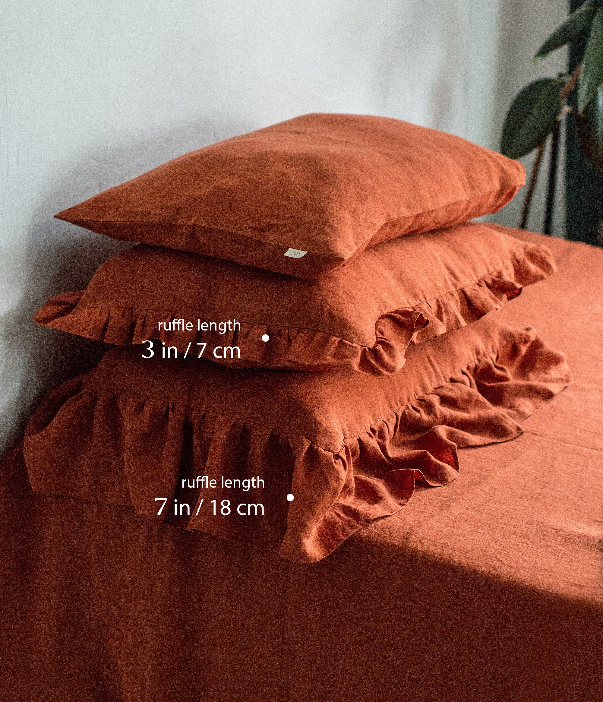 Ruffled Linen Pillowcase