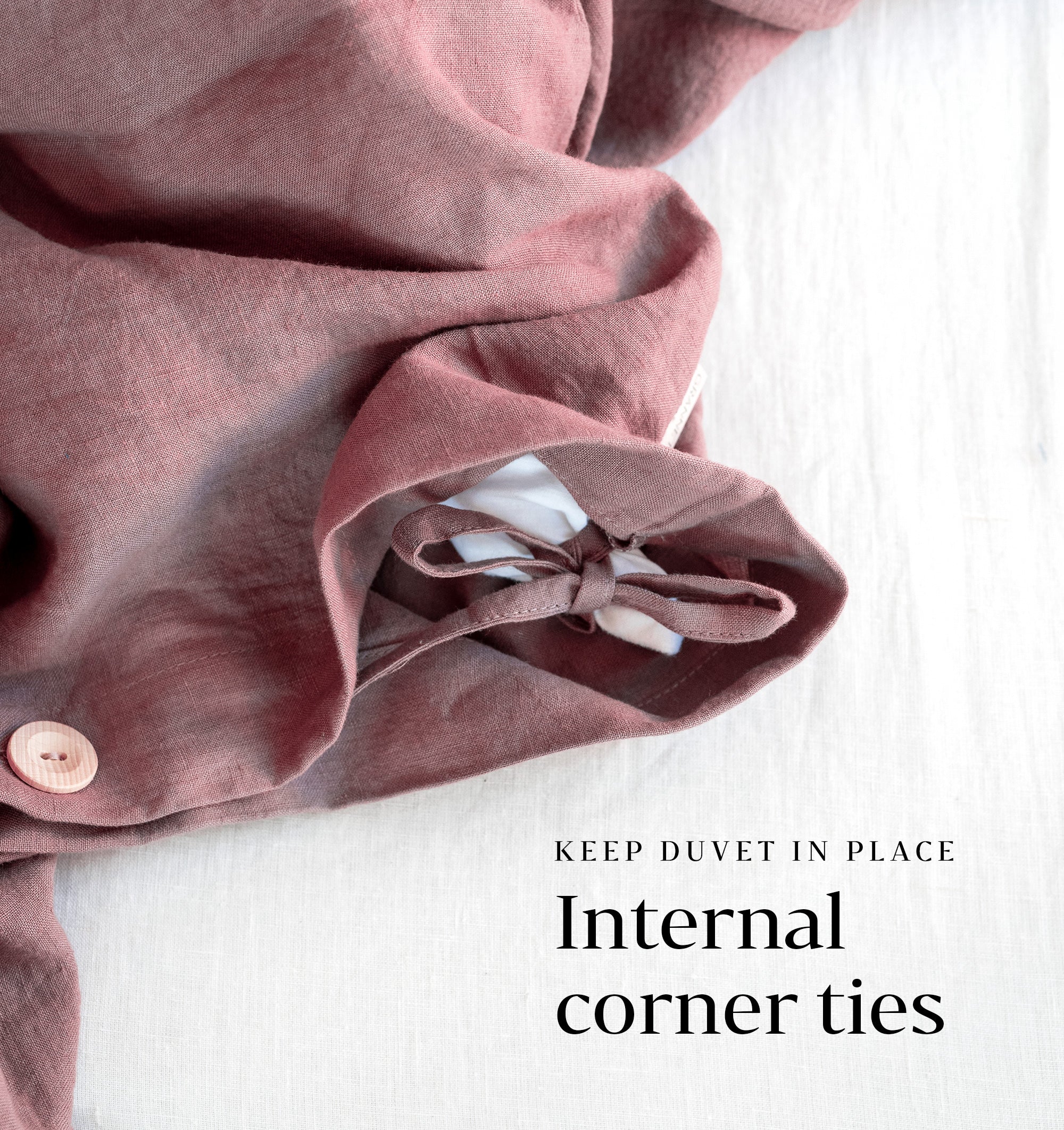 Linen Bedding Set in Taupe - Duvet Cover & 2 Pillowcases