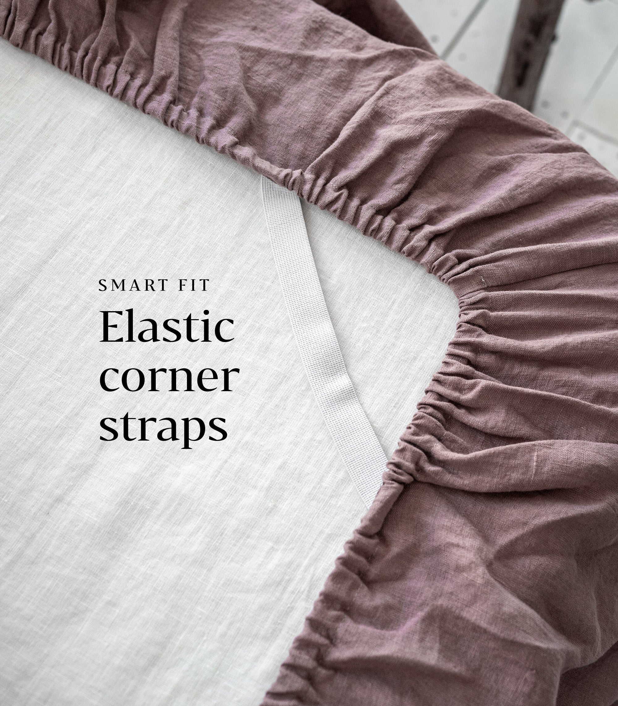 Linen Fitted Sheet in Taupe
