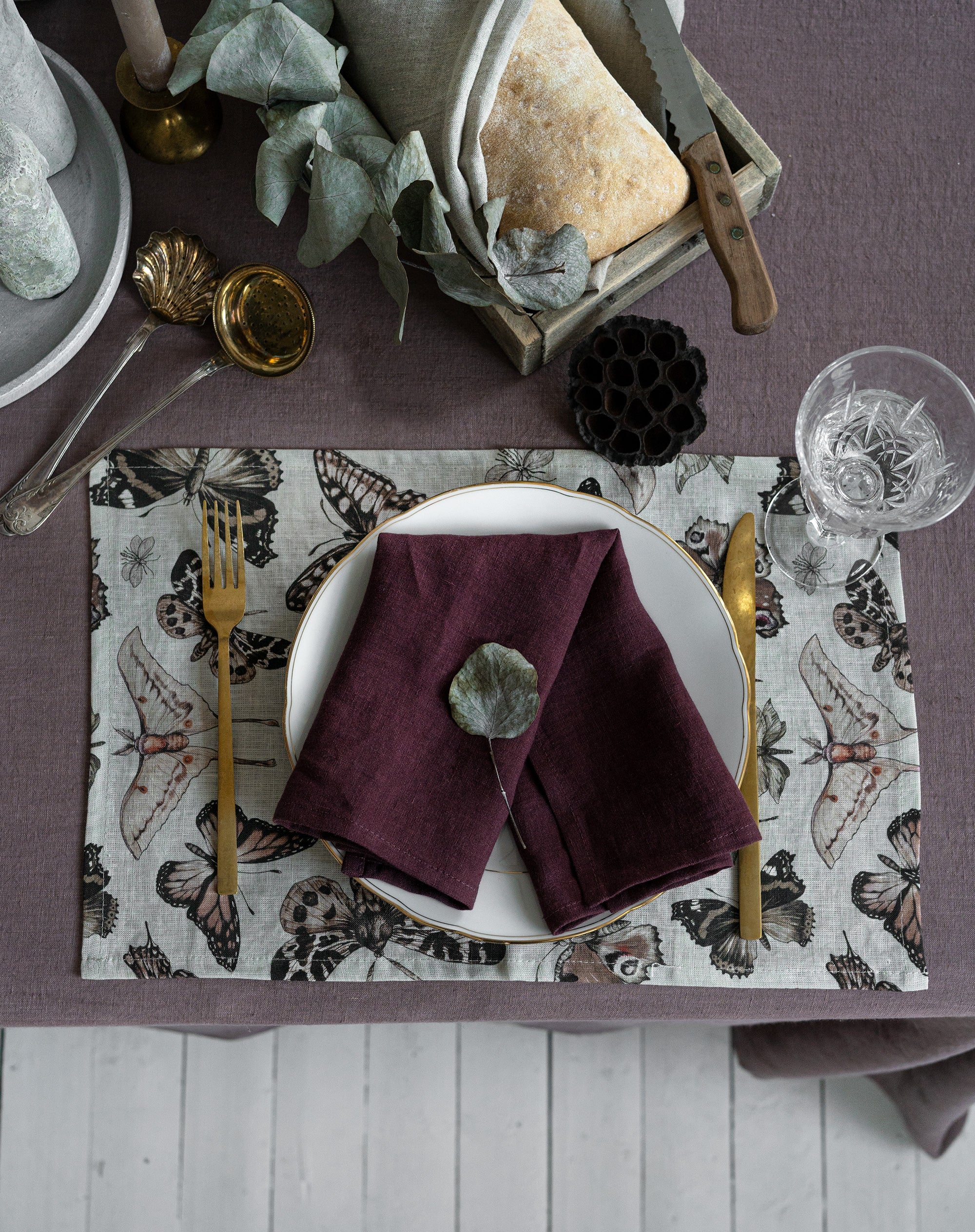 Linen Napkin in Burgundy
