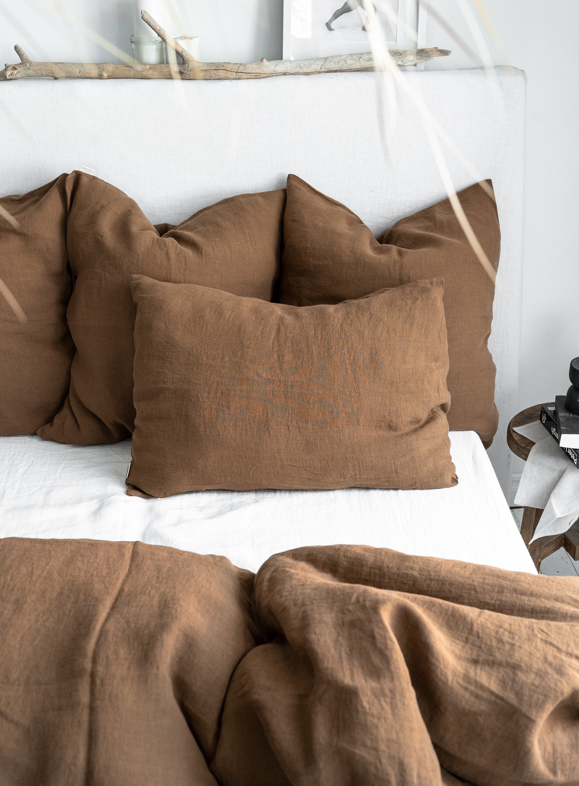 Linen Pillowcase in Tobacco